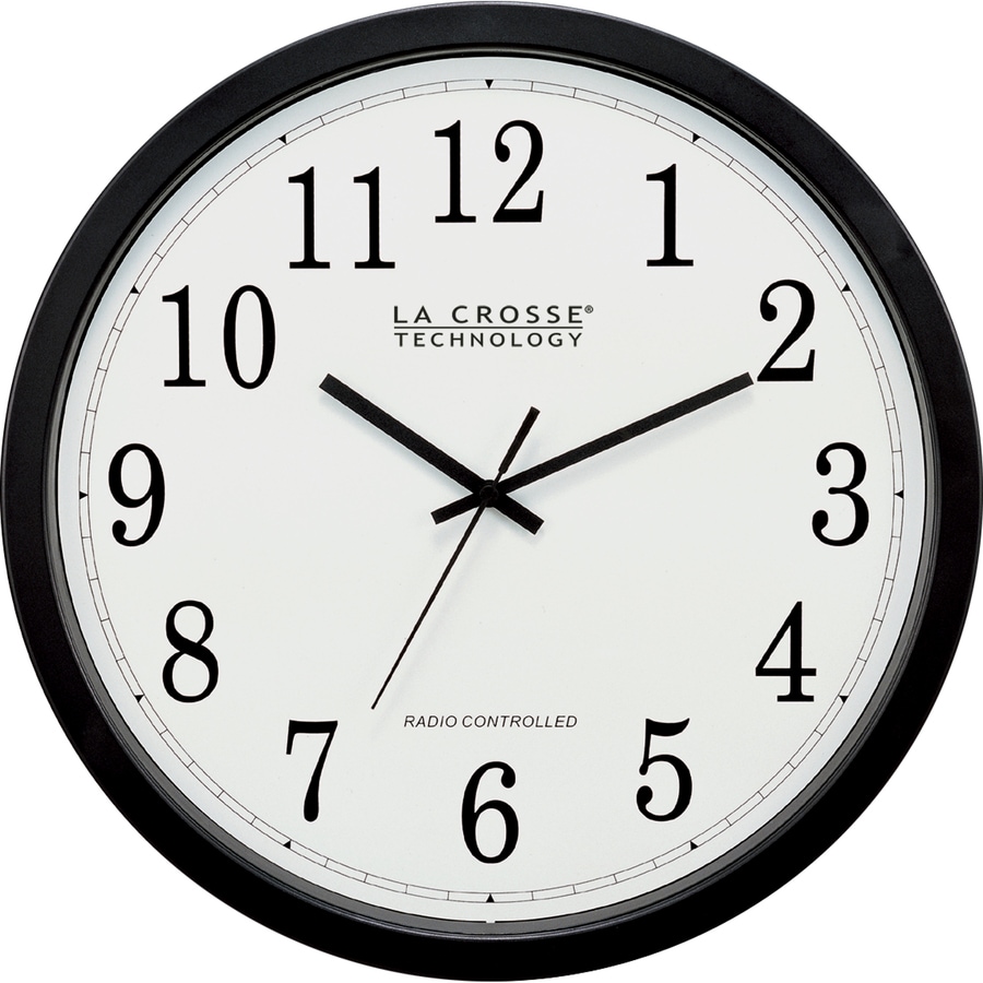 Shop La Crosse Technology Analog Atomic Round Indoor Wall Clock At