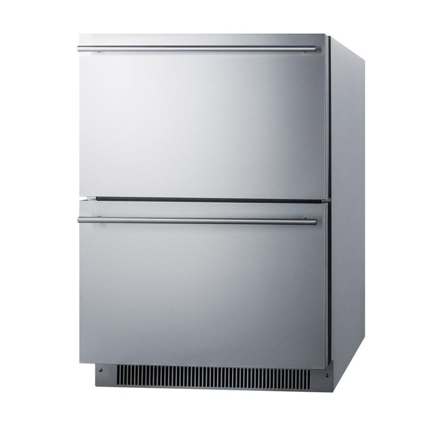 Summit Appliance ADA compliant 24in BuiltIn/Freestanding 2Drawer Refrigerator (Stainless