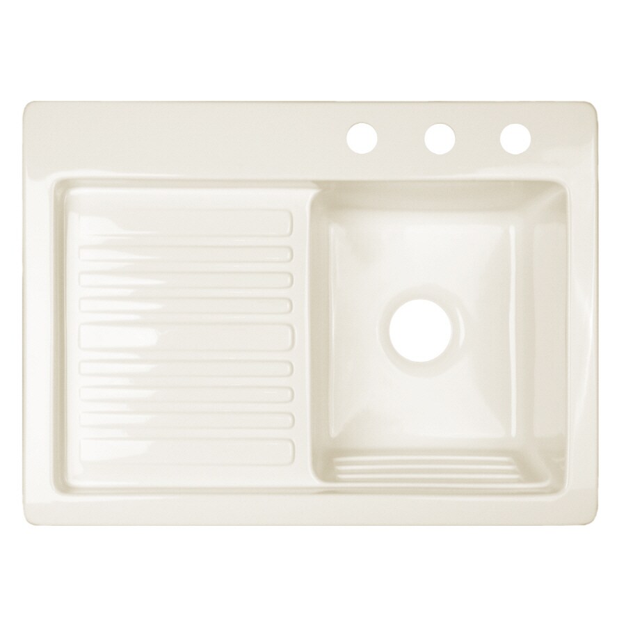 Shop CorStone Bone Acrylic Self-Rimming Laundry Sink at Lowes.com