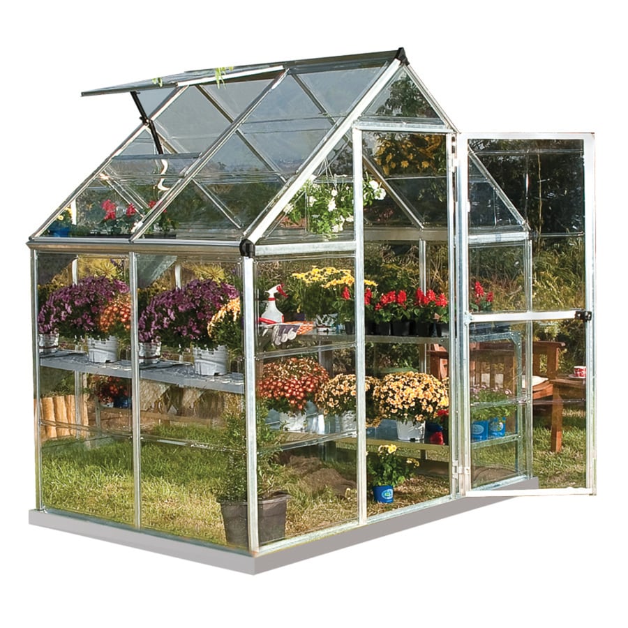 Palram Harmony Greenhouse 6 Ft L X 4 Ft W X 6 Ft H Greenhouse Kit Greenhouse In The Greenhouses Department At Lowes Com