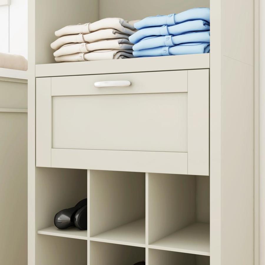 allen + roth Flat Panel Drawer Kit True White in the Wood Closet