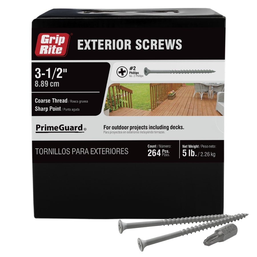 Grip Rite Primeguard Ten 10 X 3 12 In Polymer Deck Screws 5 Lb In