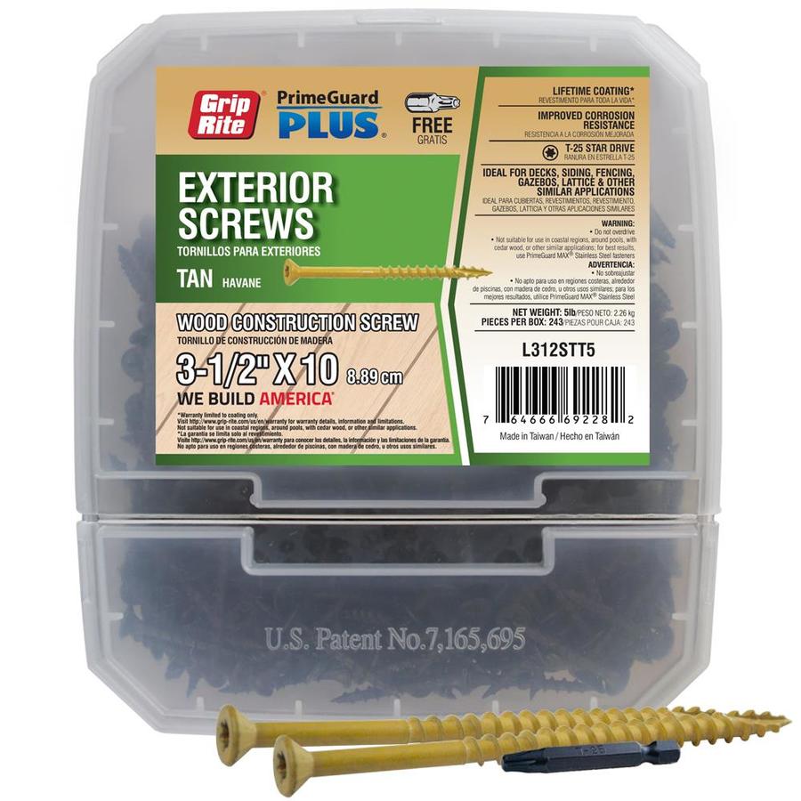 Single Grip Rite P3st5 3/" Exterior Screws 5 Lb Pack Part P427-26W Grip Rite