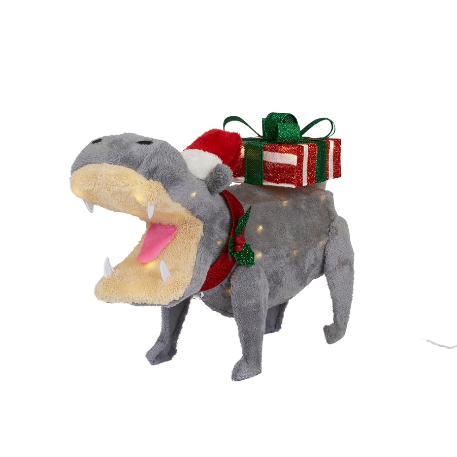 christmas hippo plush