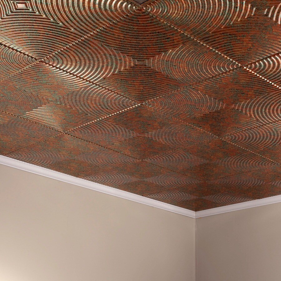 Fasade 24-in X 24-in Echo Copper Fantasy Patterned Surface-mount 