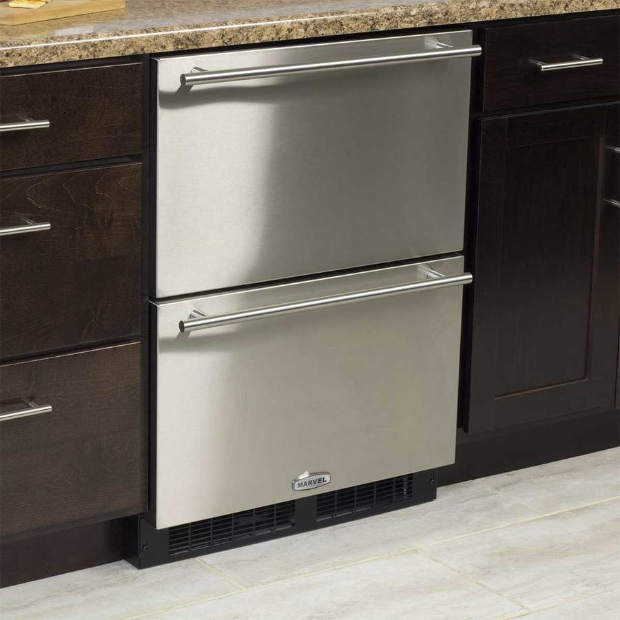 MARVEL 24in BuiltIn 2Drawer Refrigerator (Stainless Steel) in the