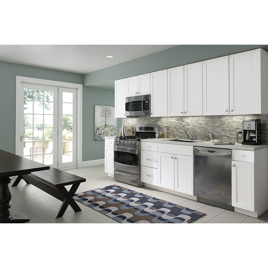 Kitchen Classics Arcadia 36-in W x 35-in H x 23.75-in D White Door and