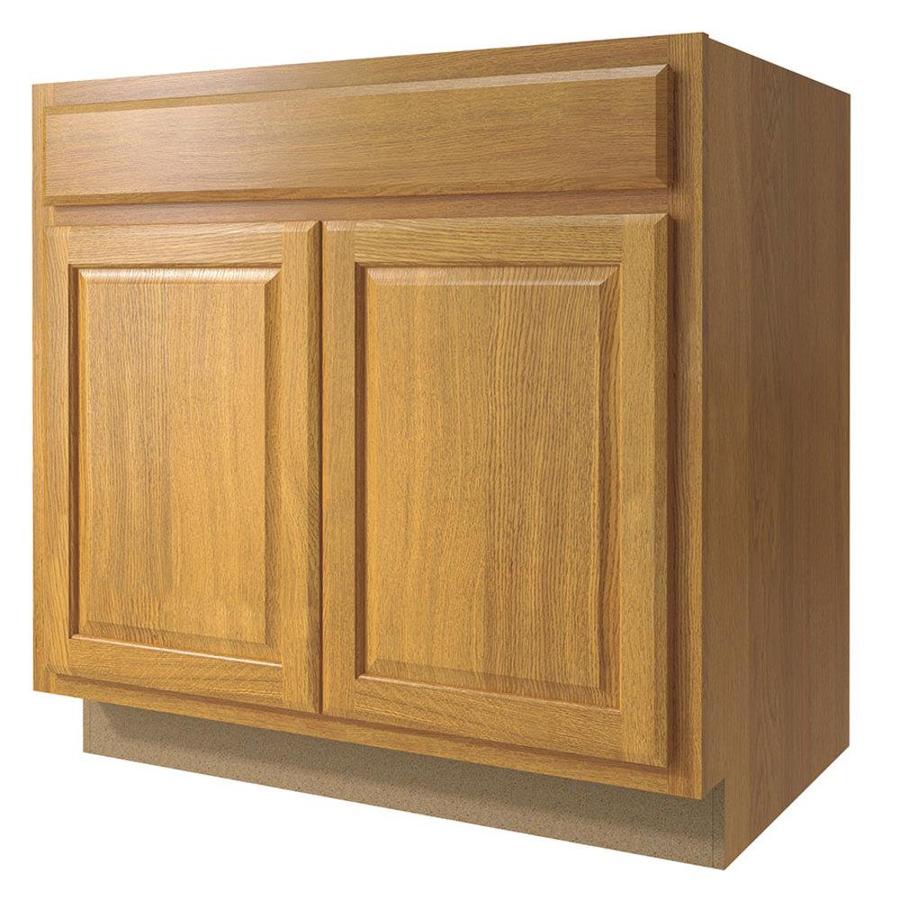 Diamond Now Portland 33 In W X 35 In H X 2375 In D Wheat Sink Base Stock Cabinet In The Stock Kitchen Cabinets Department At Lowescom