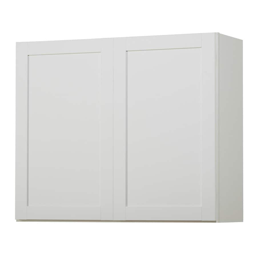 Diamond Now Arcadia 36 In W X 30 In H X 12 In D Truecolor White Door Wall Stock Cabinet In The Stock Kitchen Cabinets Department At Lowes Com