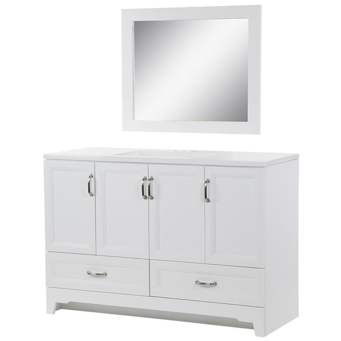 Style Selections 48 5 In White Single Sink Bathroom Vanity With Cultured Marble Top Mirror Included The Vanities Tops Department At Com - Style Selections Ellenbee 30 In White Bathroom Vanity With Cultured Marble Top Style Selections 48 5 In White Single Sink Bathroom Vanity With Cultured Marble Top Mirror Included The Vanities Tops Department At Com - Style Selections Ellenbee 30 In White Bathroom Vanity With Cultured Marble Top