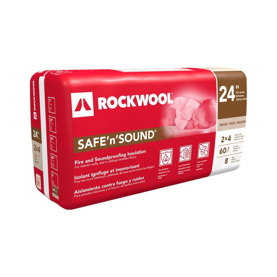 Rockwool Safe N Sound R Attic And Wall 59 7 Sq Ft Unfaced Stone Wool Batt Insulation 23 In W X 47 In L 8 Pack In The Batt Insulation Department At Lowes Com