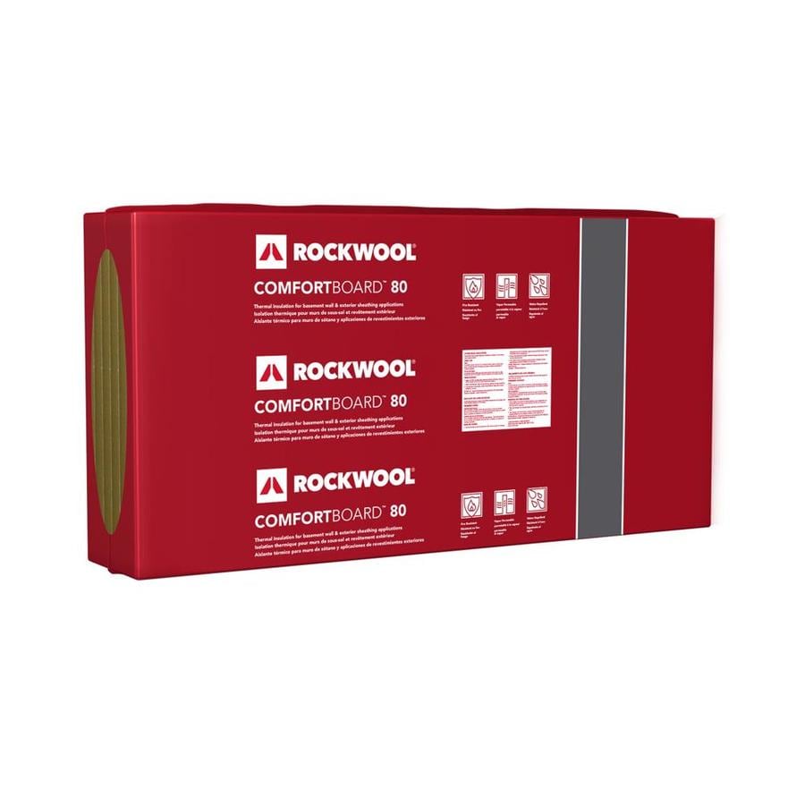 Rockwool Comfortboard 80 R 6 Wall 48 Sq Ft Unfaced Stone Wool Batt Insulation 24 In W X 48 In L 6 Pack In The Batt Insulation Department At Lowes Com