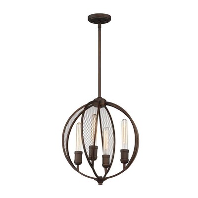 ARTCRAFT Linden 4-Light Bronze Transitional Chandelier ARTCRAFT Linden 4-Light Bronze Transitional Chandelier