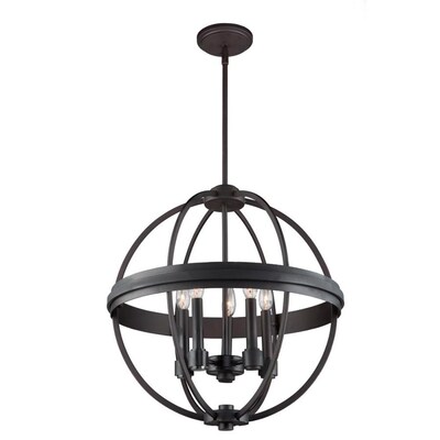 ARTCRAFT Roxbury 5-Light Oil Rubbed Bronze Transitional Cha ARTCRAFT Roxbury 5-Light Oil Rubbed Bronze Transitional Cha