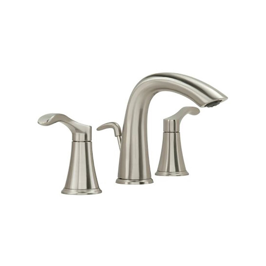 Miseno Bella Brushed Nickel 2 Handle Widespread Watersense Bathroom Sink Faucet In The Bathroom Sink Faucets Department At Lowes Com