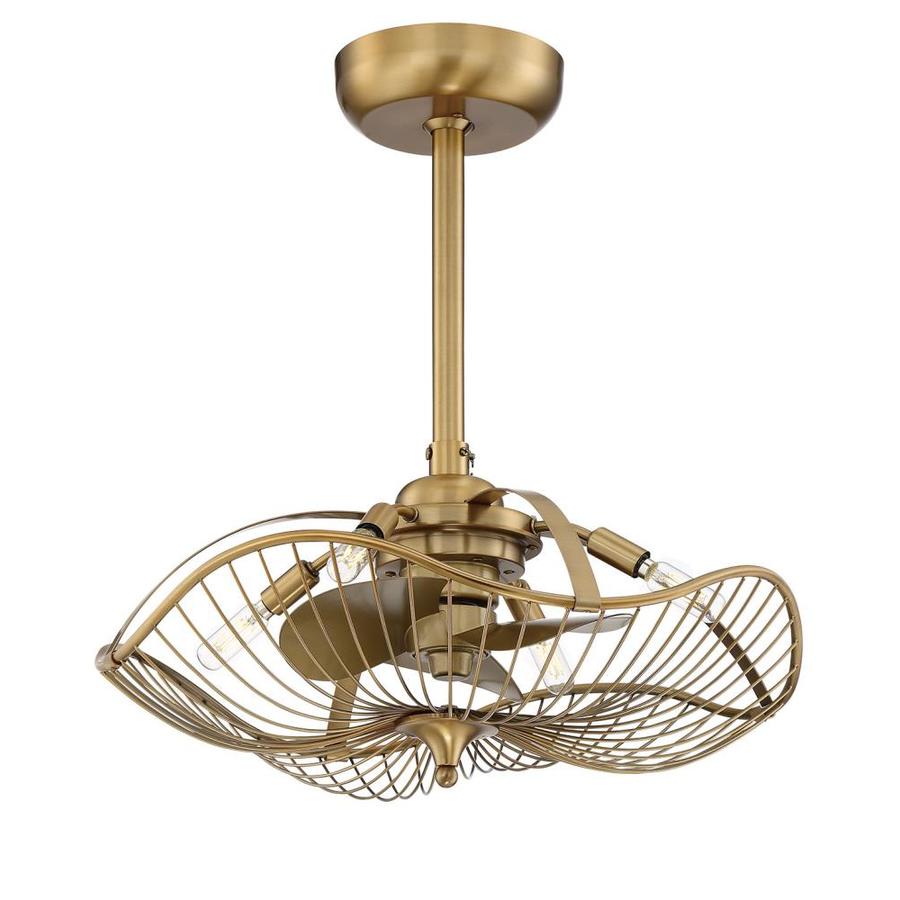 allen + roth Auri 22.25-in Brass LED Indoor Ceiling Fan with Light Kit