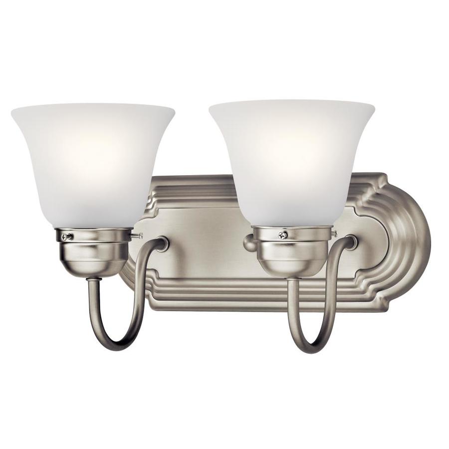Kichler 2Light Nickel Traditional Vanity Light in the Vanity Lights