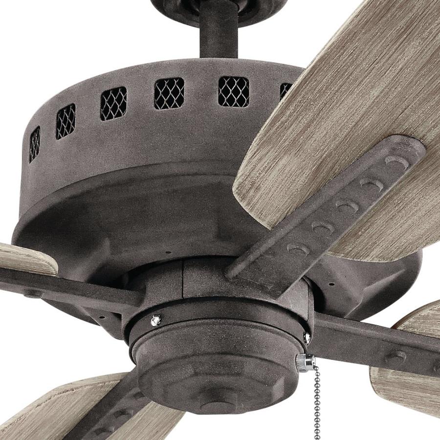 Kichler Eads Weathered Zinc 52in Indoor/Outdoor Ceiling Fan (4Blade