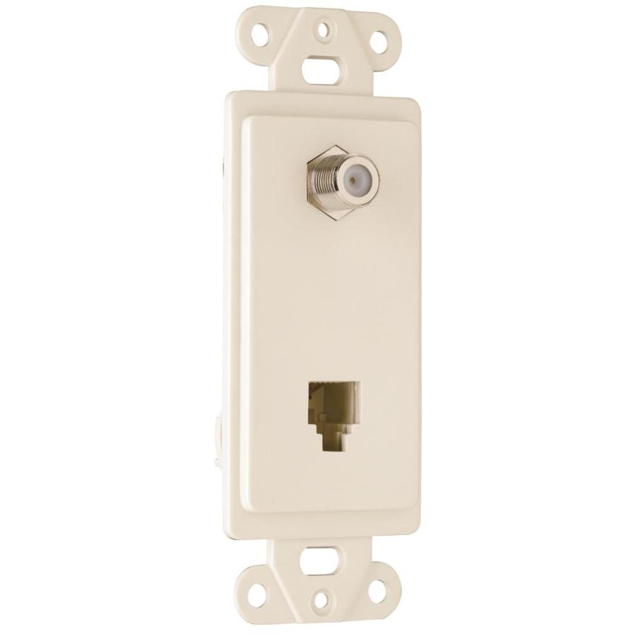 Legrand Plastic FType Coax Wall Jack in the Audio & Video Wall Jacks