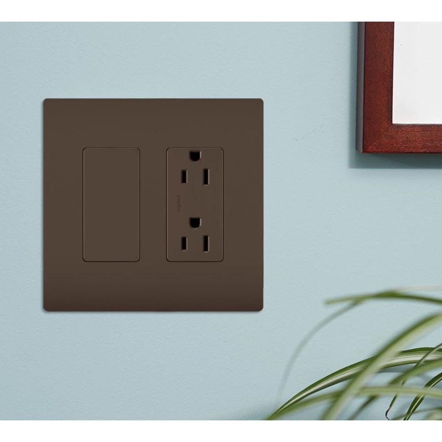 Legrand 1Gang Brown Single Decorator Standard Wall Plate Insert in the