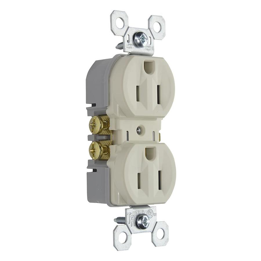 Pass And Seymourlegrand Light Almond 15 Amp Duplex Outlet Residential