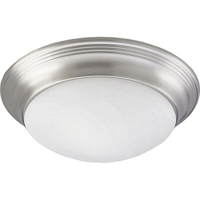Progress Lighting Melon 16.75-in Brushed Nickel Transitional Fluorescent Flush Mount Light ENERGY STAR Progress Lighting Melon 16.75-in Brushed Nickel Transitional Fluorescent Flush Mount Light ENERGY STAR