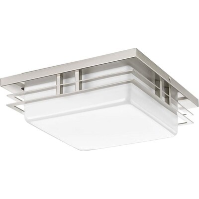 Progress Lighting Helm 11-in Brushed Nickel Transitional LED Flush Mount Light ENERGY STAR Progress Lighting Helm 11-in Brushed Nickel Transitional LED Flush Mount Light ENERGY STAR