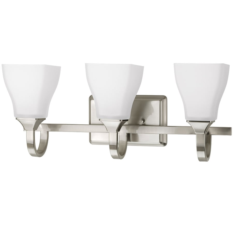 Shop DELTA Olmsted 3Light Brushed Nickel Square Vanity Light at