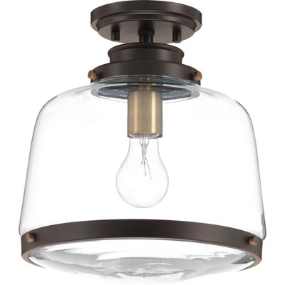 Progress Lighting Judson 11-in Antique Bronze Transitional Incandescent Flush Mount Light Progress Lighting Judson 11-in Antique Bronze Transitional Incandescent Flush Mount Light