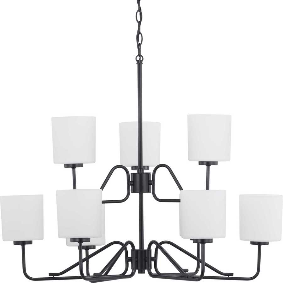 black contemporary chandelier