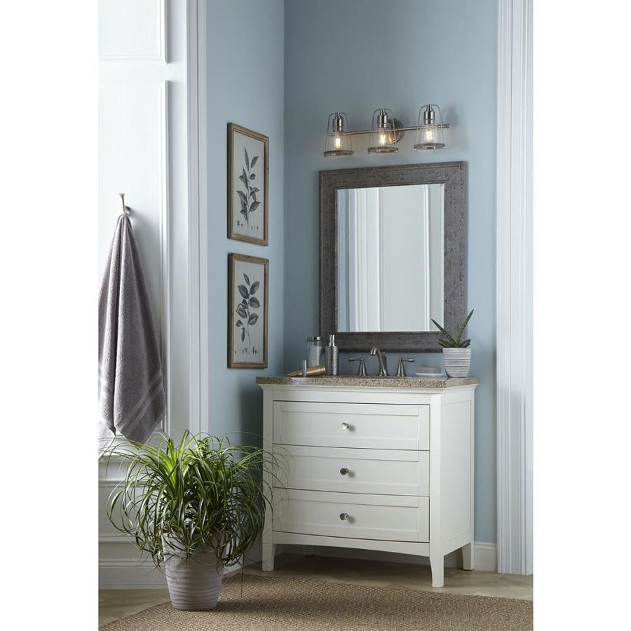 Progress Lighting Conway 3-Light Nickel Coastal Vanity Light In The ...