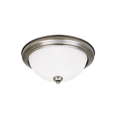 Sea Gull Lighting Geary 10.5-in Antique Brushed Nickel Transitional Flush Mount Light ENERGY STAR Sea Gull Lighting Geary 10.5-in Antique Brushed Nickel Transitional Flush Mount Light ENERGY STAR