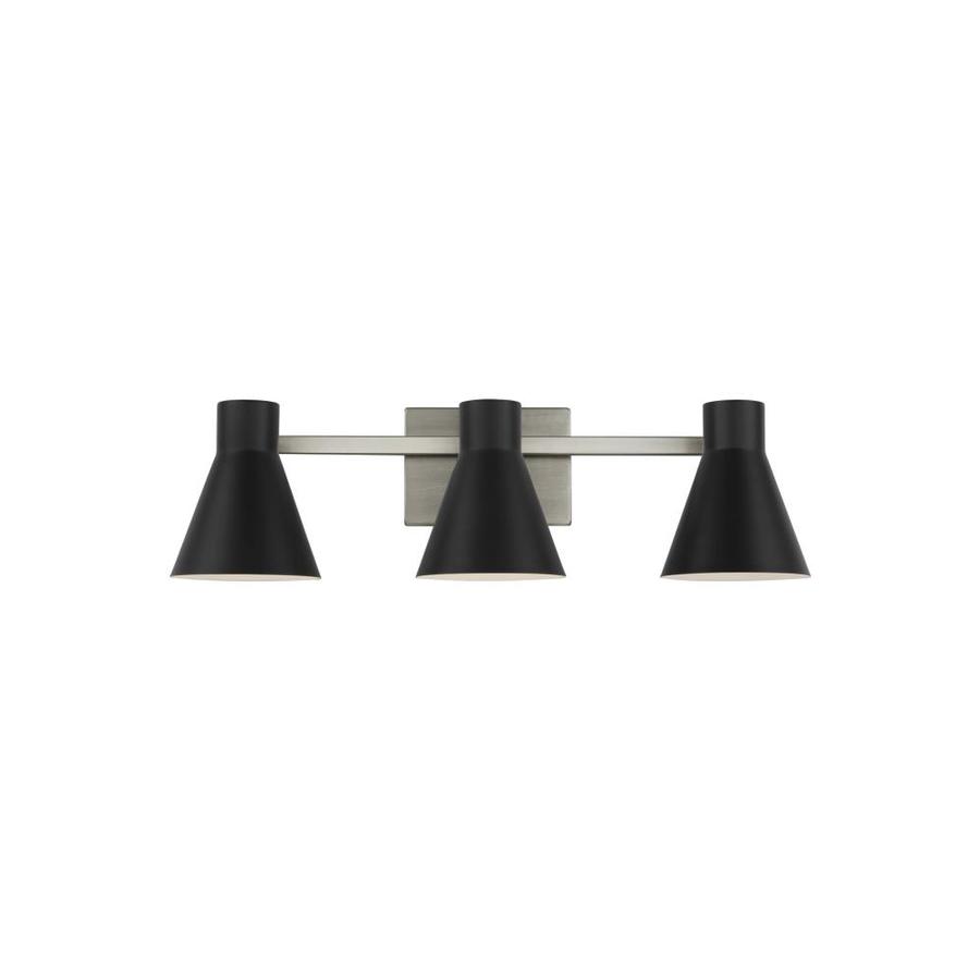 Sea Gull Lighting Towner 3 Light Black Transitional Vanity Light In The Vanity Lights Department At Lowes Com