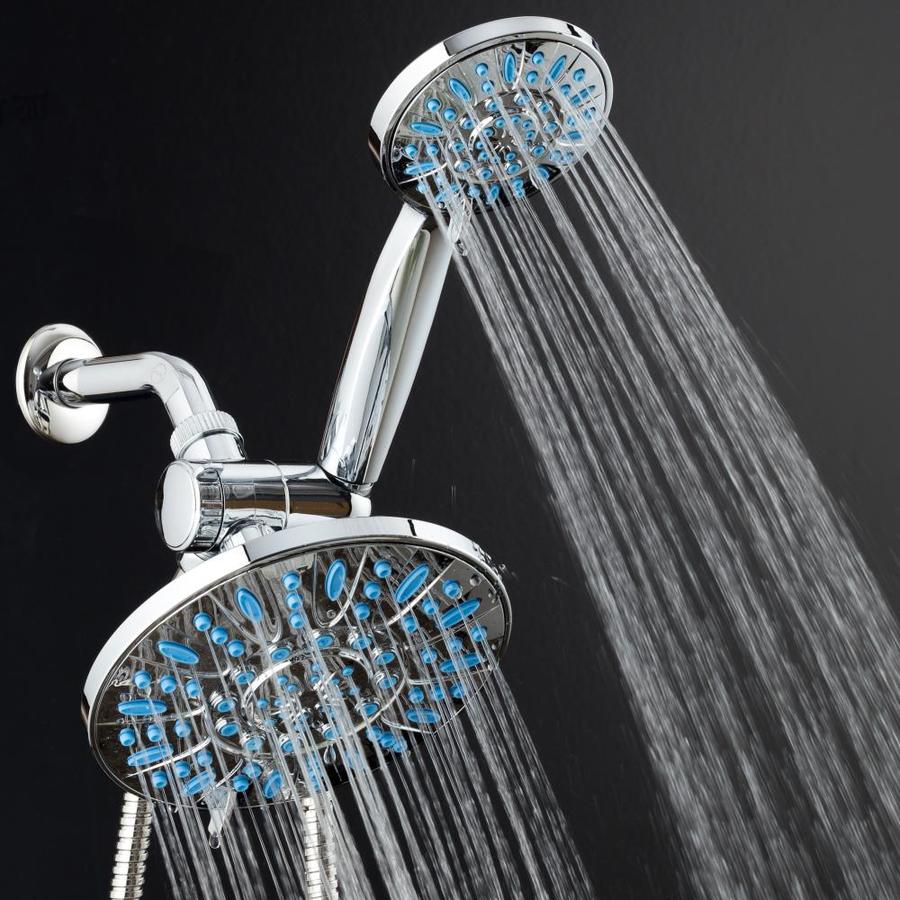 AquaDance Chrome 30-Spray Rain Dual Shower Head 2.5-GPM (9.5-LPM) in the Shower Heads department 