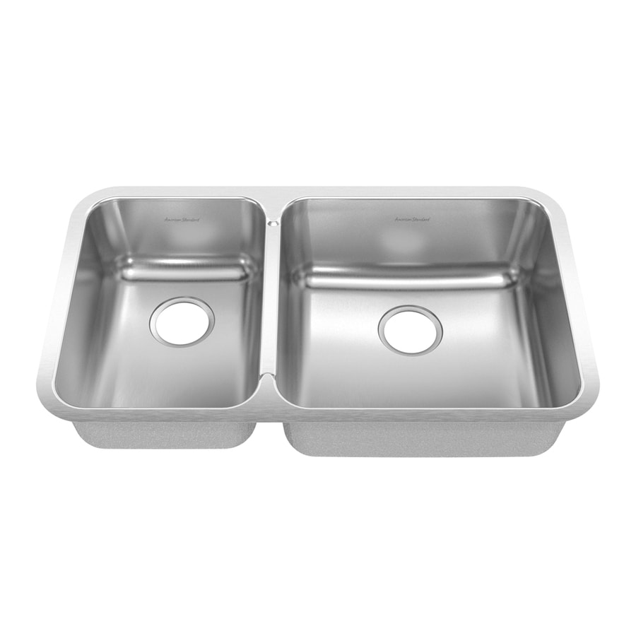 American Standard Prevoir 20-Gauge Double-Basin Undermount Stainless ...