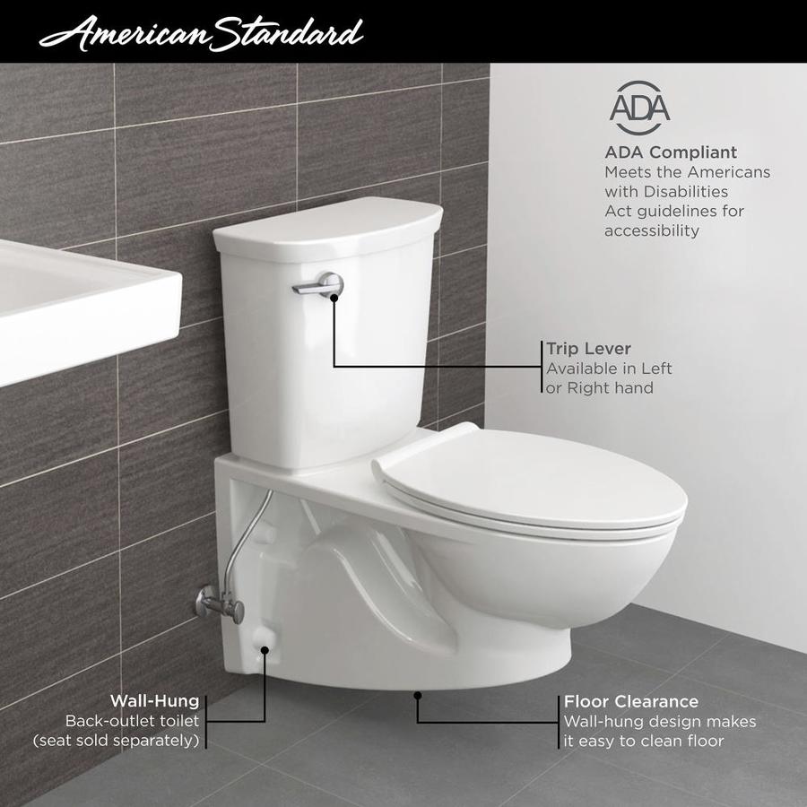 American Standard Glenwall VorMax White WaterSense Elongated Standard