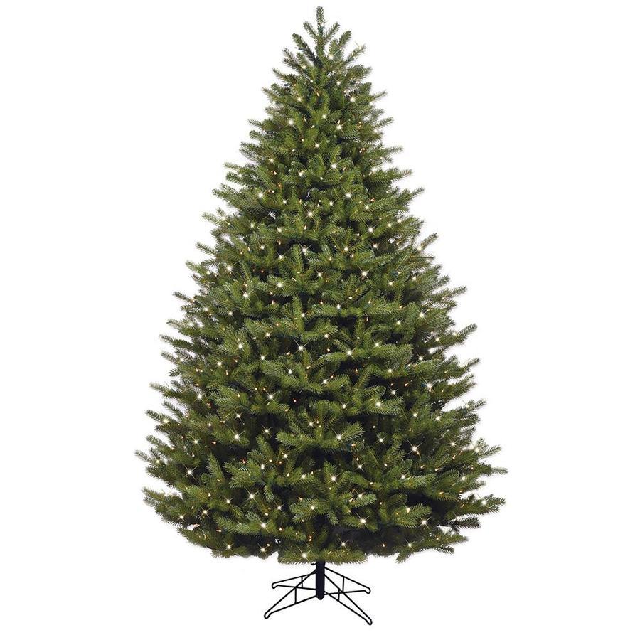 Ge 7 5 Ft Oakmont Spruce Pre Lit Traditional Artificial Christmas Tree With 600 Multi Function Color Changing Warm White Led Lights In The Artificial Christmas Trees Department At Lowes Com