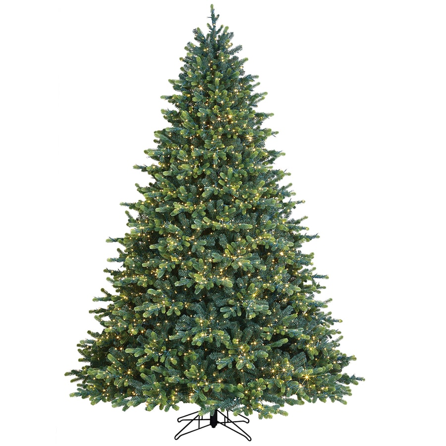 GE 7.5-ft Georgia Fir Pre-Lit Traditional Artificial Christmas Tree