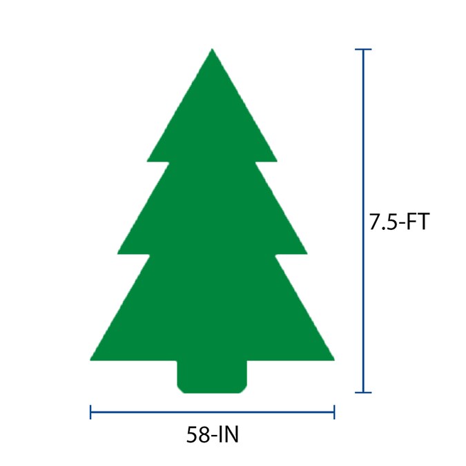 GE 7.5-ft Oakmont Spruce Pre-Lit Traditional Artificial Christmas Tree with 1000 Multi-Function ...