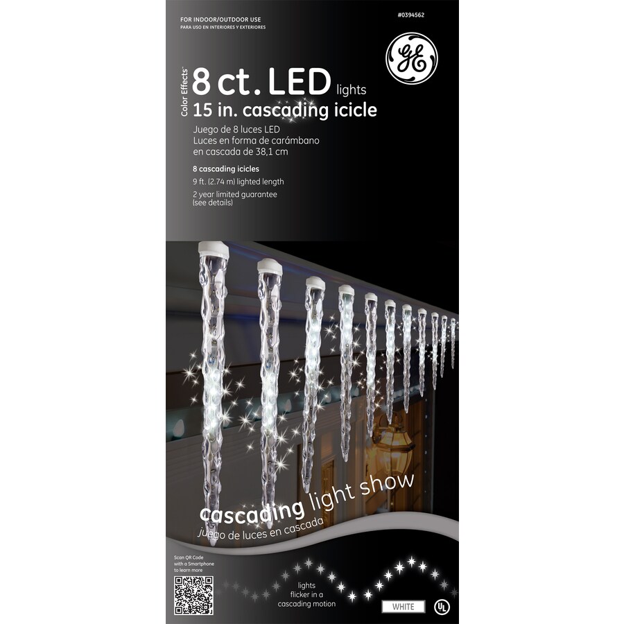 shop ge 96 count led mini white christmas icicle string shop ge 96 count led mini white christmas icicle string