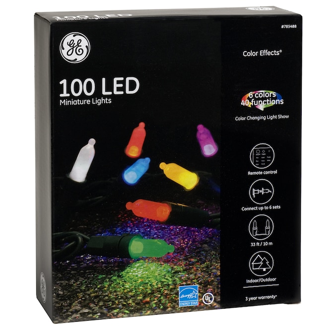 GE Color Effects 100-Count 33-ft Multi-Function Color Changing LED Plug
