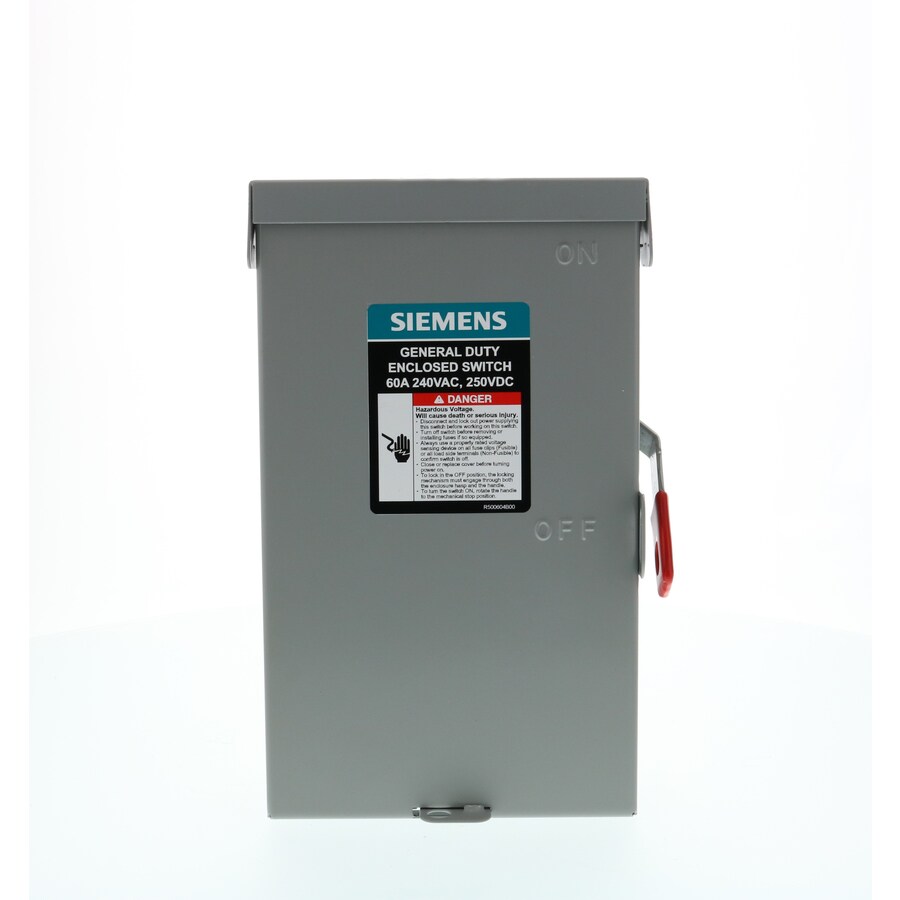 Siemens 30 Amp 2 Pole Fusible Safety Switch Disconnect In The Electrical Disconnects Department