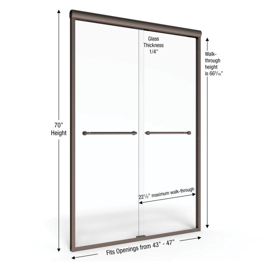 Basco Classic 70 In H X 56 In To 60 In W Semi Frameless Bypass Sliding Chrome Shower Door Clear Glass In The Shower Doors Department At Lowes Com