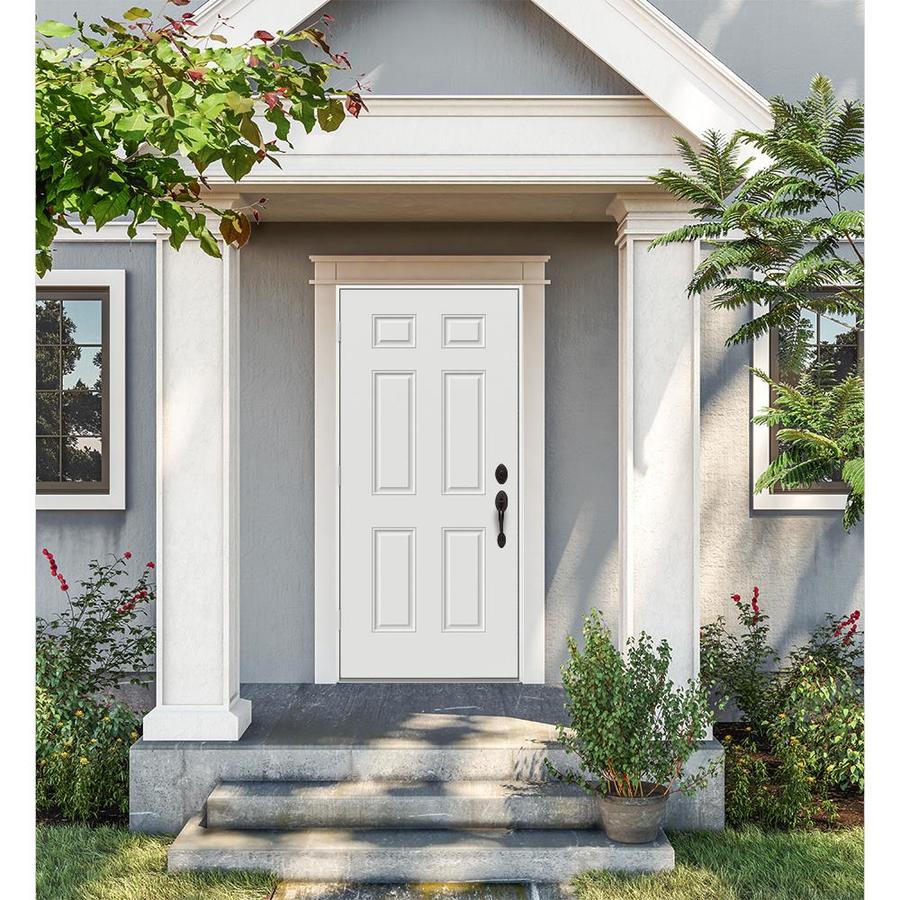 Shop ReliaBilt RightHand Outswing Primed Steel PreHung Entry Door