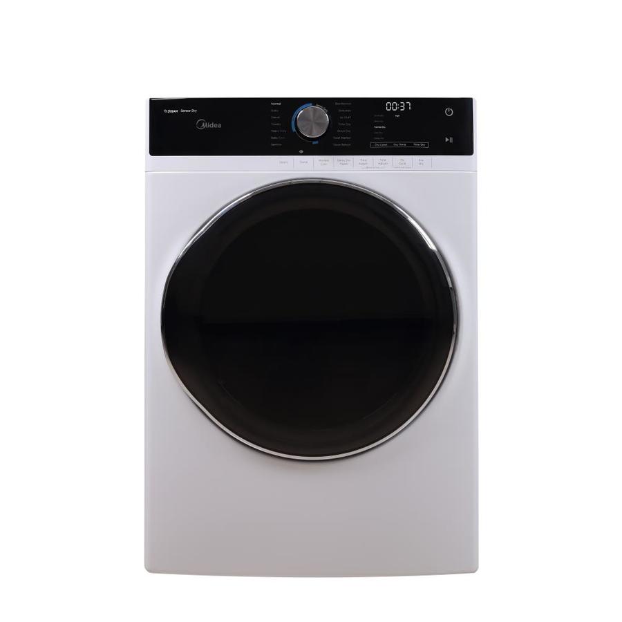 Midea 8-cu ft Stackable Steam Cycle Electric Dryer (White) in the