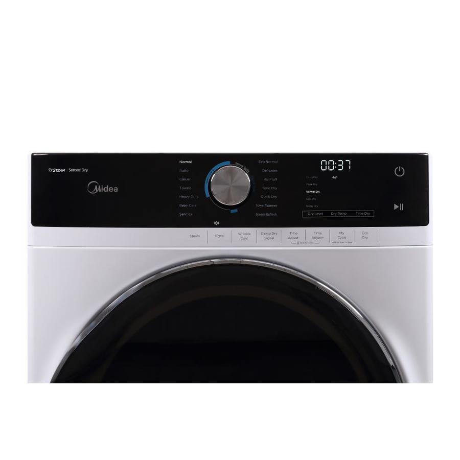 Midea 8cu ft Stackable Steam Cycle Electric Dryer (White) in the