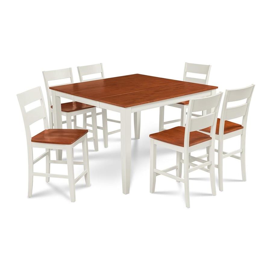 M D Furniture Sunderland White Cherry Dining Set With Counter Table In The Dining Room Sets Department At Lowes Com