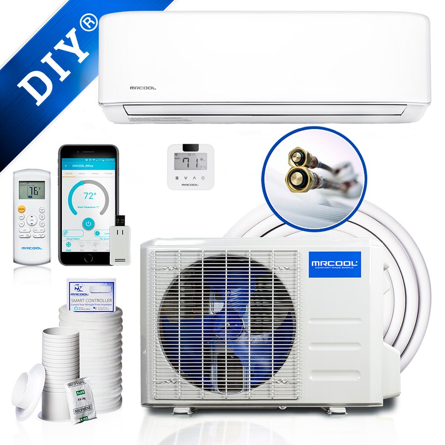 Mrcool 100 Btu 115 Volt 12 70 Eer 1 Ton 500 Sq Ft Smart Ductless Mini Split Air Conditioner With Heater In The Ductless Mini Splits Department At Lowes Com