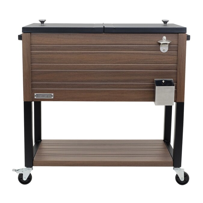 Permasteel 80qt Rustic Antique Patio Cooler Brown In The Beverage Coolers Department At Com - Permasteel 80 Qt Rolling Patio Cooler Cart In Blue Permasteel 80qt Rustic Antique Patio Cooler Brown In The Beverage Coolers Department At Com - Permasteel 80 Qt Rolling Patio Cooler Cart In Blue
