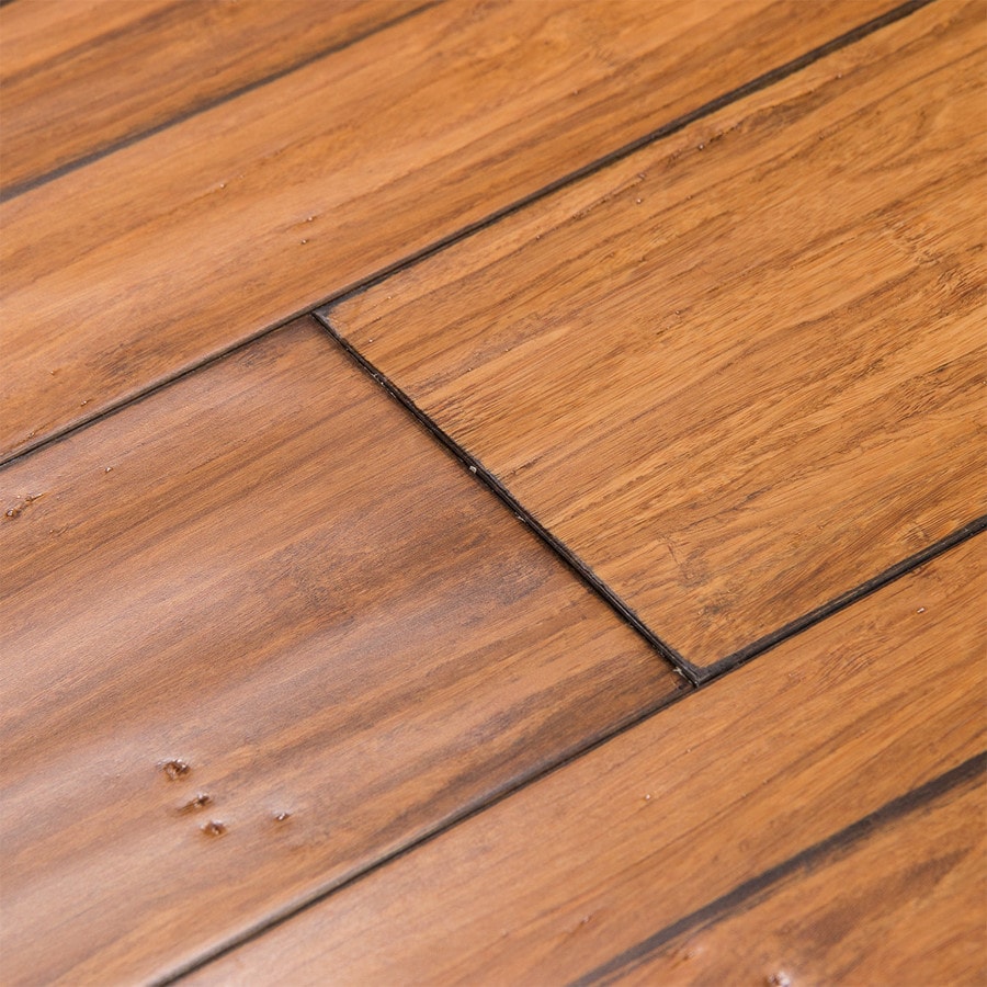 Cali Bamboo Fossilized 5-in Distressed Mocha Bamboo Hardwood Flooring ...